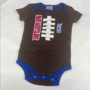 Rivalry Threads Brown and Blue Football Bodysuit